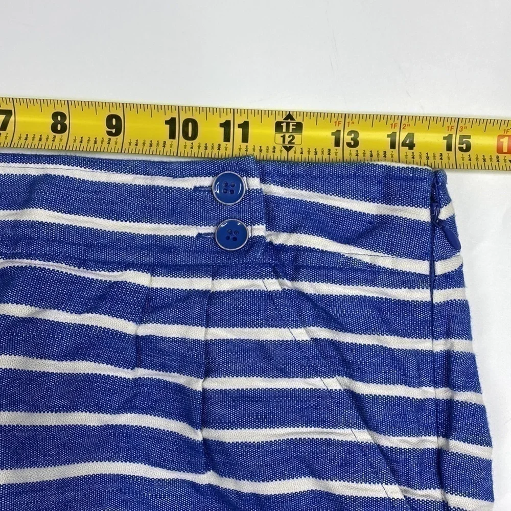 Vineyard Vines Cotton Linen Striped Nautical Sailor Shorts Size 0